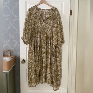 Daughters of India Midi Dress Olive